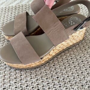 Vince Camuto Tan Wedge Sandals
